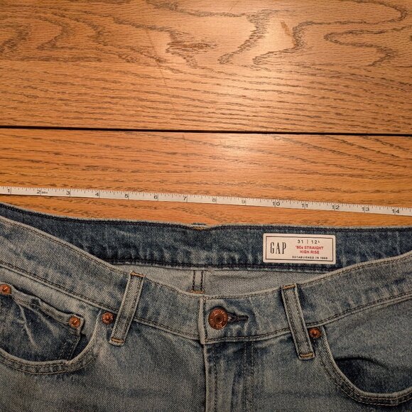 Gap 90s Straigh High Rise Jeans 31/12L - Picture 2 of 6